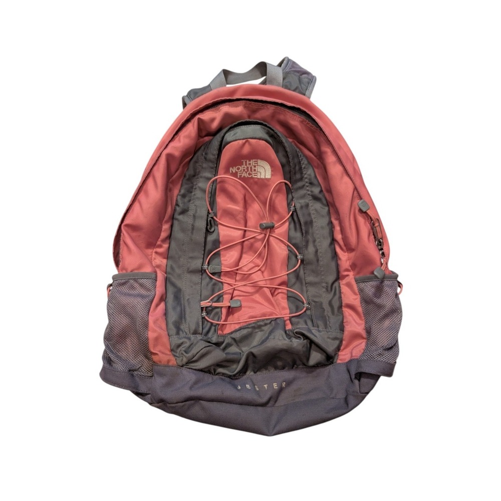 The North Face Jester Backpack Pink Gray Laptop School Bag
